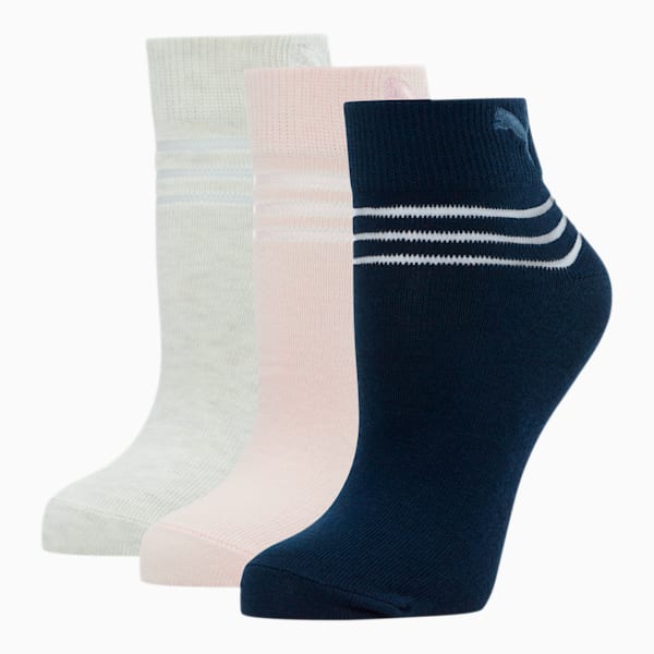 Women's Crew Socks [3 Pack], PINK, extralarge